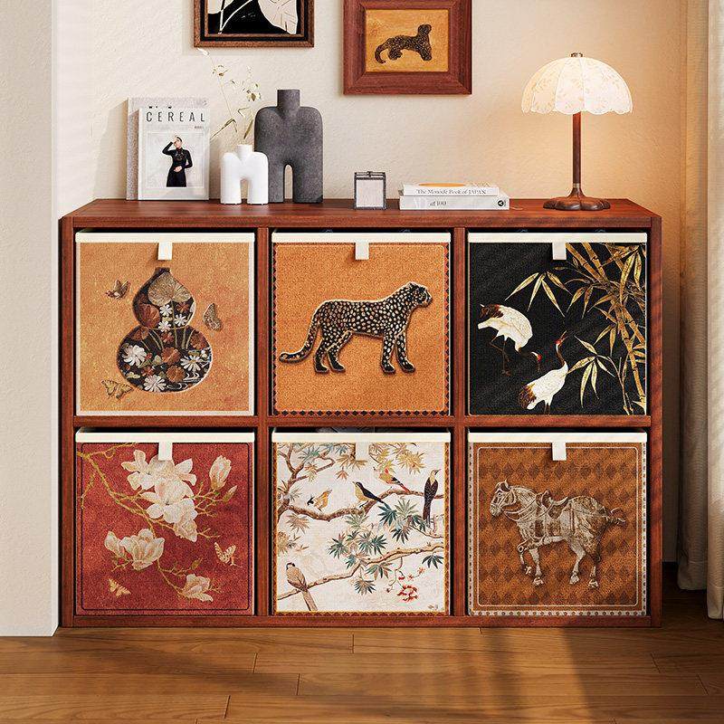 可折叠可定制尺寸中古风收纳箱卡莱克格子柜收纳筐整理盒子收纳,收纳整理,收纳箱,淘宝优惠券,粉丝福利购,淘宝优惠卷