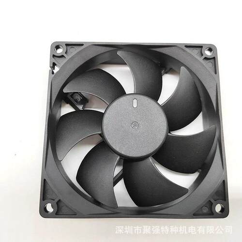 工厂直销工业轴承结构双滚珠含油液压DC直流风机JQ9225散热风扇