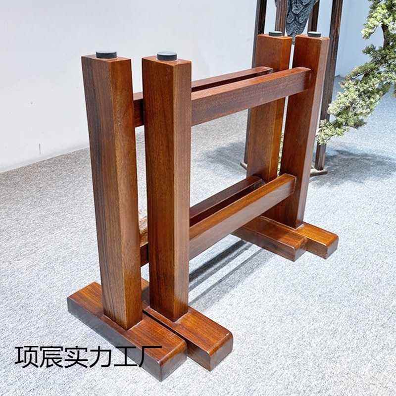 实木桌腿方形实木大板支架岩板茶桌餐桌书桌腿桌架工字美式加厚图片