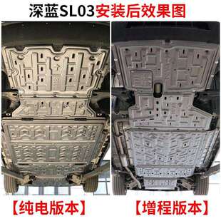 长安深蓝SL03电池底盘下护板改装S7发动机冷凝管挡板装甲护