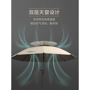 户外钓鱼伞万向大钓伞全遮光拐杖加厚防雨防晒隔热双层透气遮阳