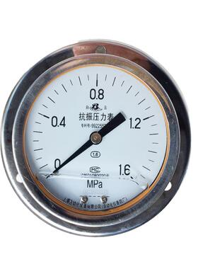 上海自动化仪表Y-103B-F耐震压力表0-25mpa不锈钢水压油液压力表