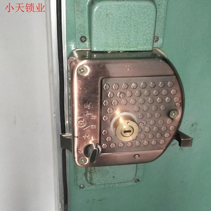 外装门锁五孔老式十字铜芯连体锁分体锁芯防盗门实力家用背包龙.