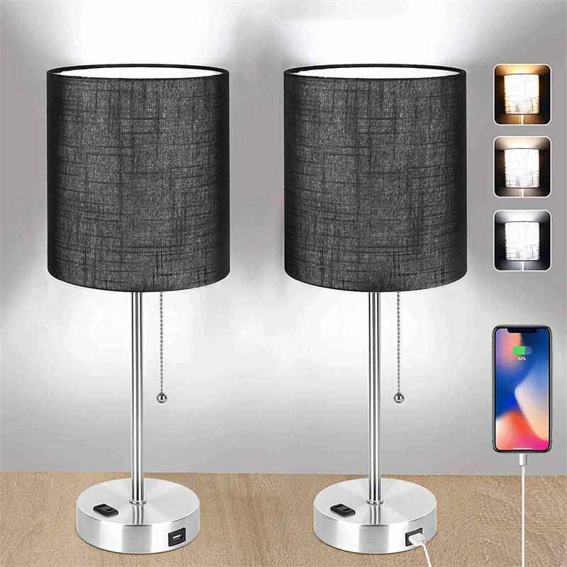 北欧台灯led卧室床头柜装饰ins风少女创意拉线开关书桌爆款