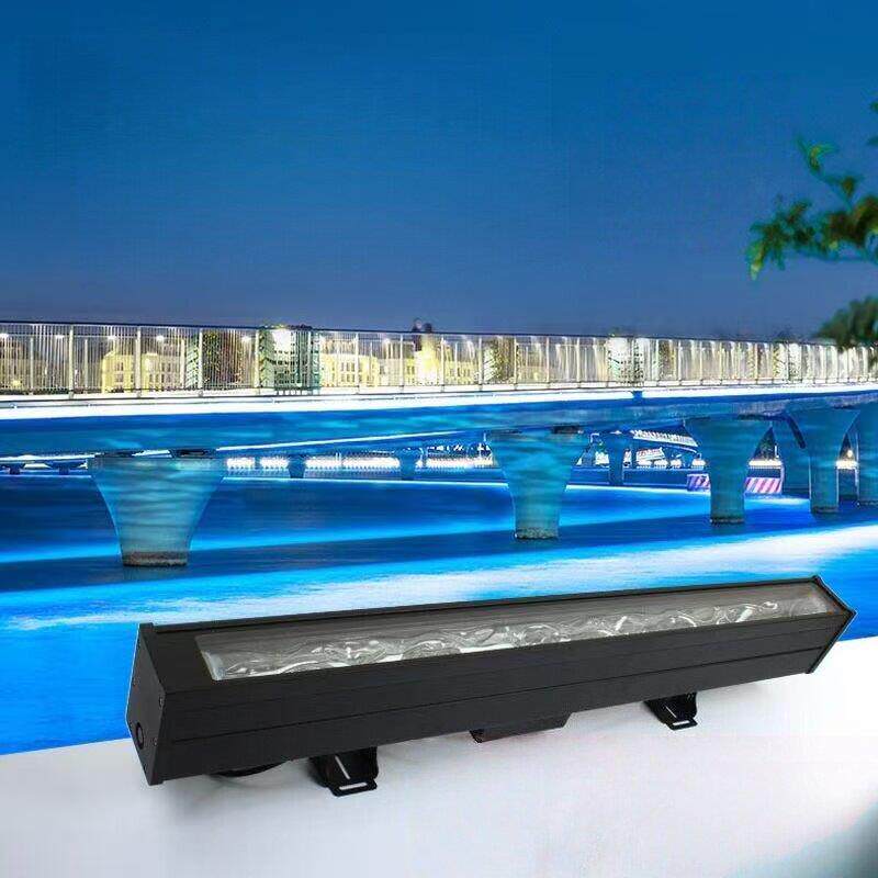 3d动态水纹灯户外防水洗墙灯外墙背景亮化LED室内外水波纹氛围灯