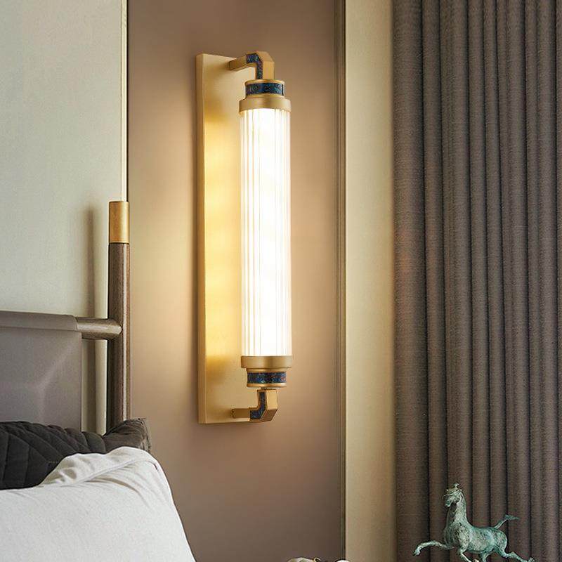 现代新中式壁灯中国风简约楼梯灯轻奢过道浴室入户大门口长条壁灯