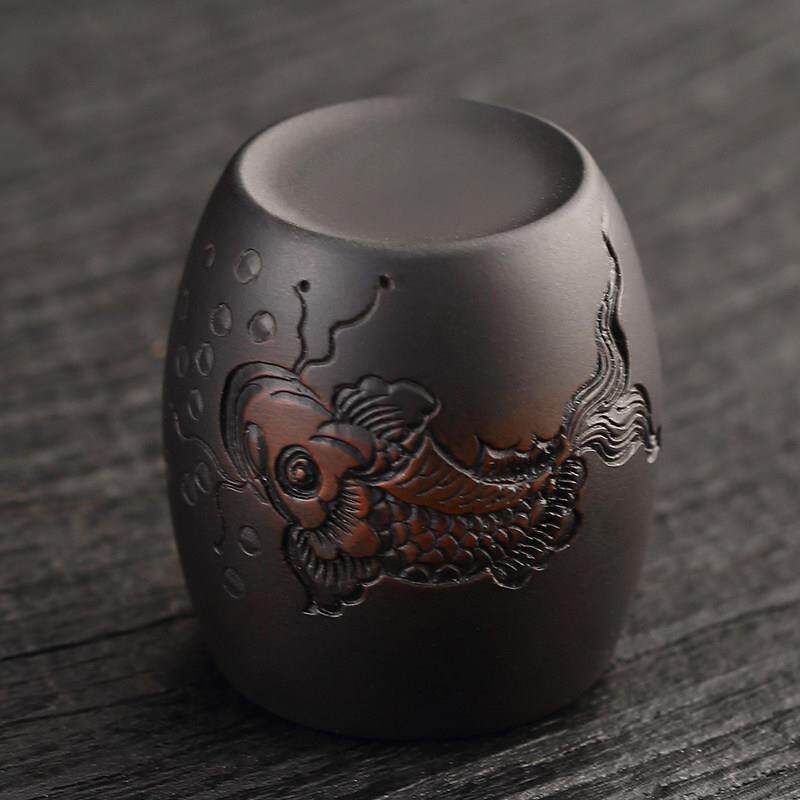 建水紫陶紫砂茶壶盖碗盖子配件盖置陶瓷壶盖托茶具垫茶道功夫茶垫