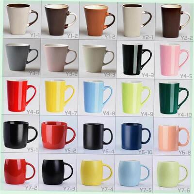 milk tea glass ceramic coffee mug cup cute cartoon spoon 杯