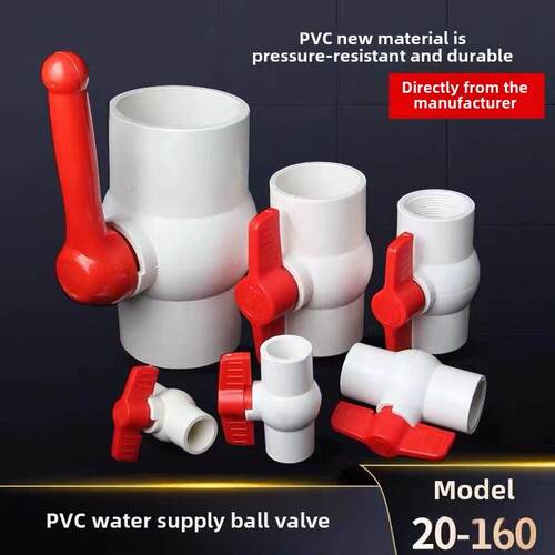 Pvc球阀阀门开关螺丝给水管塑料20 25 32 40 50 63 75 90 110