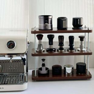 覆古咖啡器具收纳柜家用收纳层架压粉器布粉器吧台工具置物架咖啡