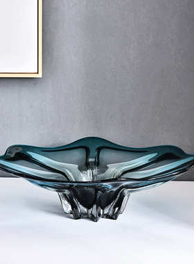 欧式奢华水晶果盘创意款装饰摆件家居饰品水晶玻璃水果盘