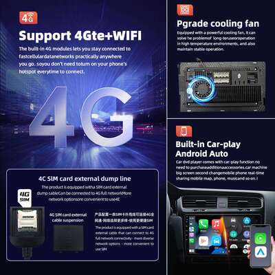 跨载车载导航4G全网通无线carplay auto大屏汽车安卓导航一体机