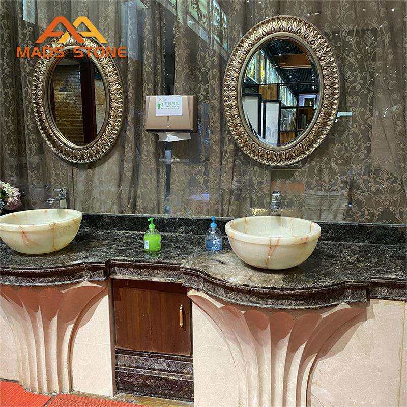 天然奢石金色梦幻天然大理石大板橱柜面板大理石楼梯踏板飘窗石