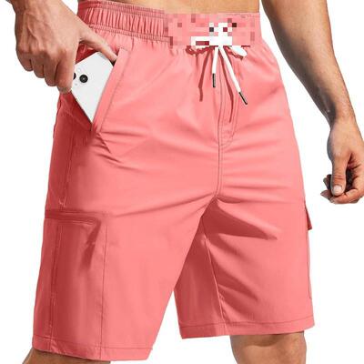 Men's beach pants, sports shorts, running training pants,