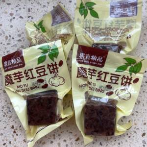 果真粮品魔芋红豆饼 干主食代餐 饱腹 独立包装 木糖醇