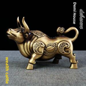 采购产品铜牛饰品，纯铜牛，太古训，家居用品，装饰办公工艺品，