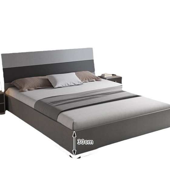 家用卧室1.2m简约板式床高箱储物床1.8米双人床大容量榻榻米1.5米