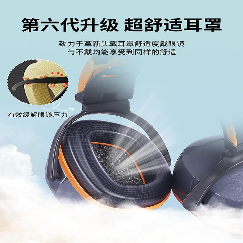 头戴式隔音舒适防噪音耳罩劳保耳罩房屋装修建筑工地工厂降噪隔音