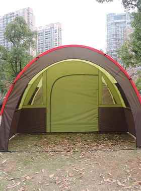户外隧超大道式多人双层野营帐篷通 聚帐篷家庭式帐YL-F004篷道会