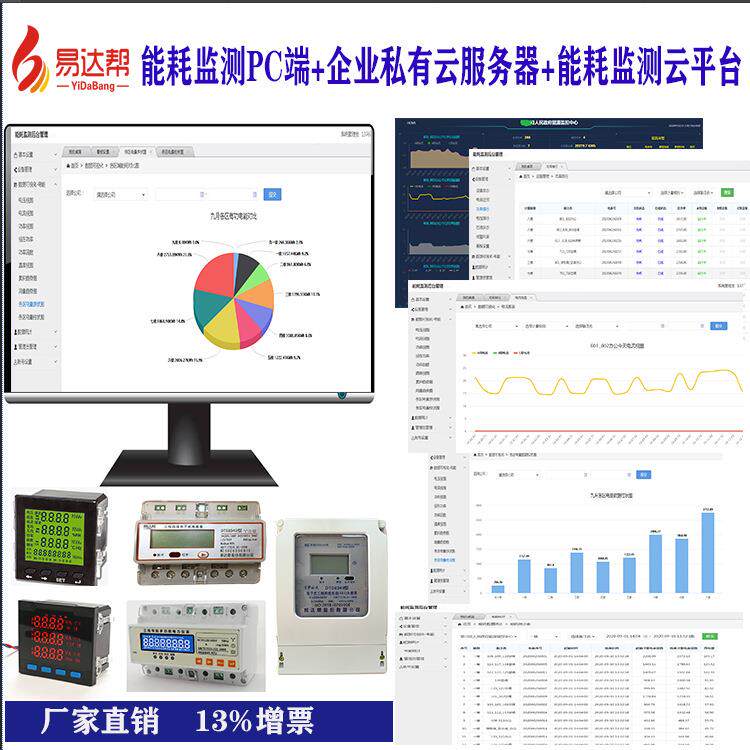 多功能电力仪表 易达帮电能管理系统 建筑能耗监测分项计量云平台