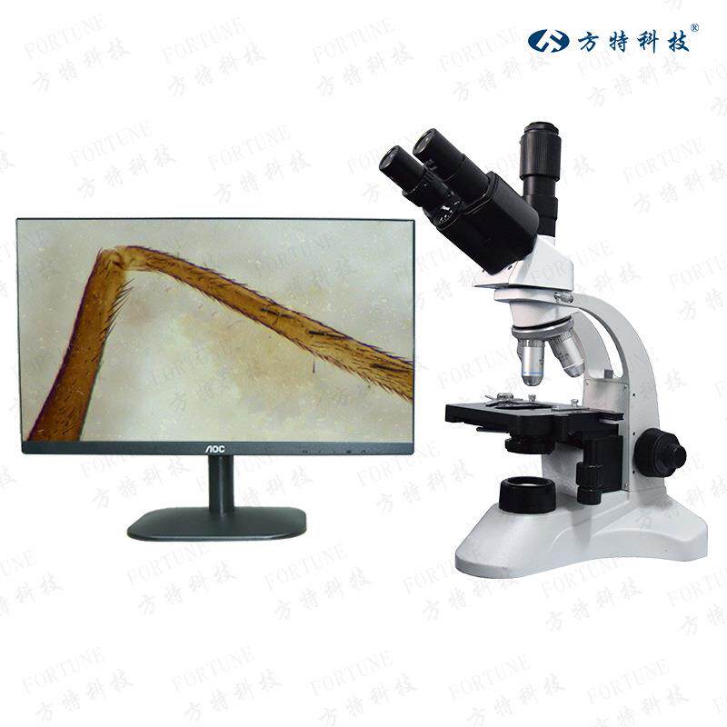 高清高倍电子生物显微镜40-1600倍拍照测量光学三目生物显微镜