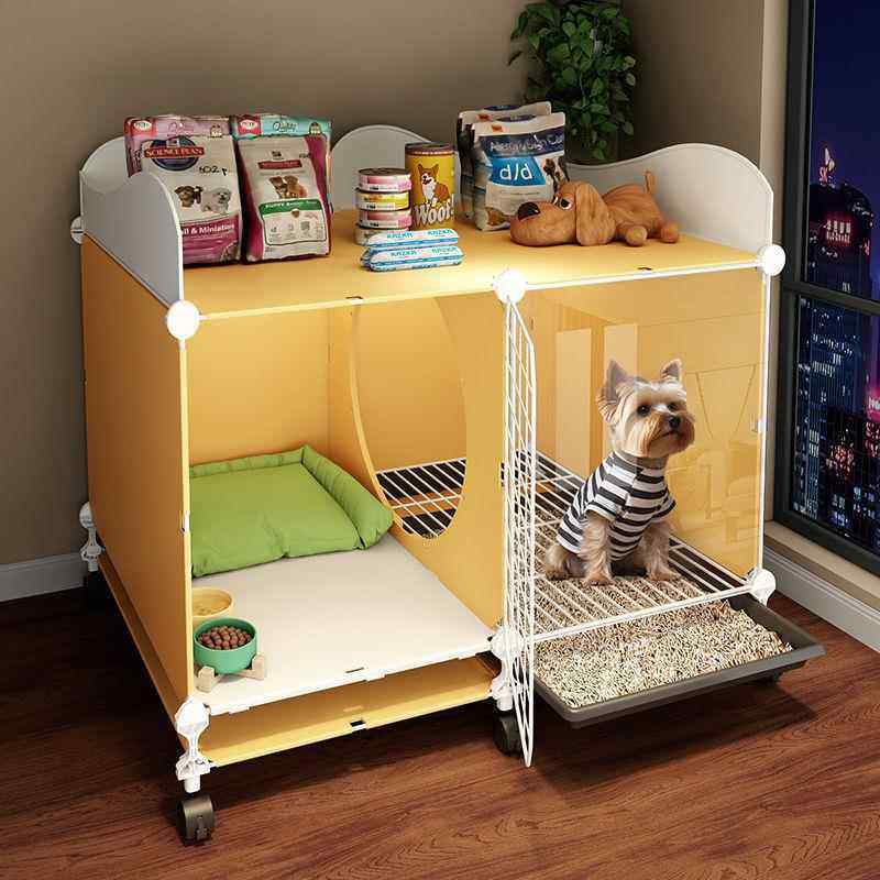狗笼子带厕所分离家用室内泰迪博美比熊宠物笼一室一卫小型犬狗窝