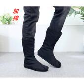 高档北京布鞋 男皂靴手工靴千层底加链绒保暖中国风棉靴冬古风拉单