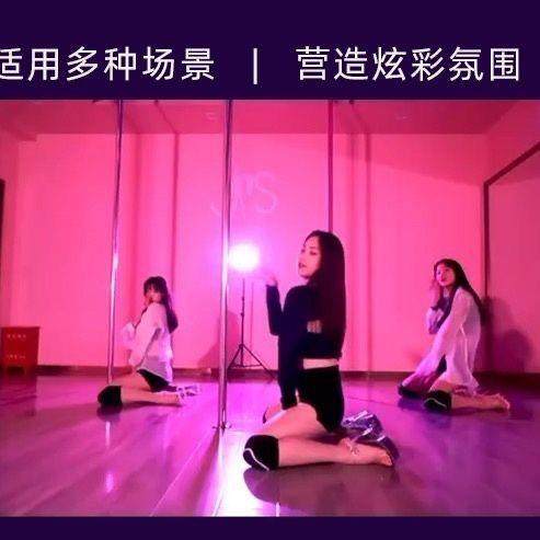 舞蹈直播间背景PCK围RG氛B网七彩发丝补光灯灯拾音灯红拍照音乐声