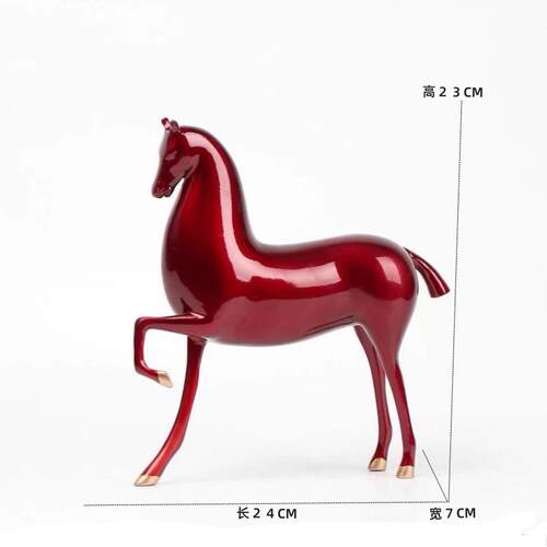 式树脂中红马工艺摆件家居玄关N2486客厅软装样板房书新房办公室 - 封面