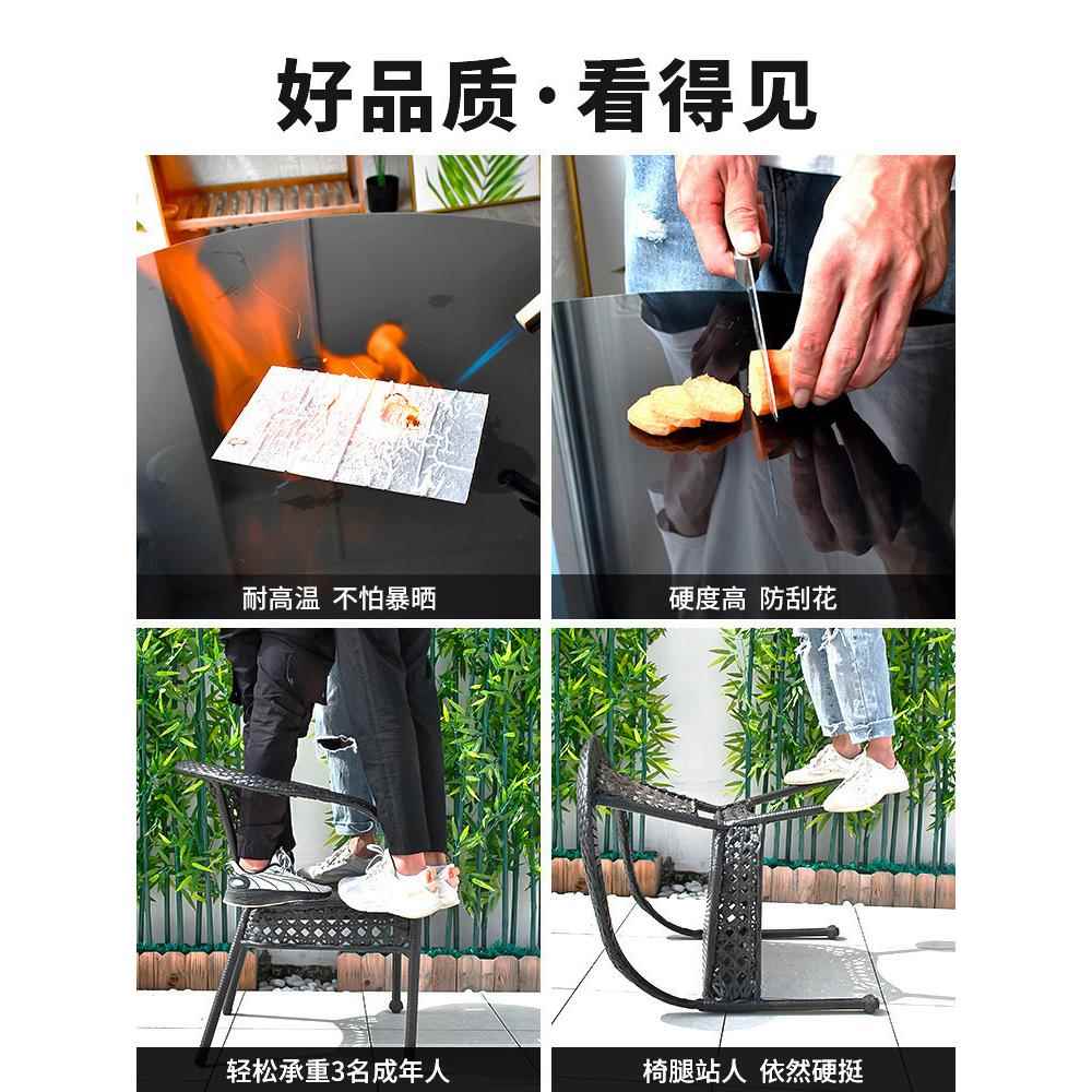 阳台小桌椅藤椅一桌两椅组合休闲腾编椅子三件套露天户外庭院茶几