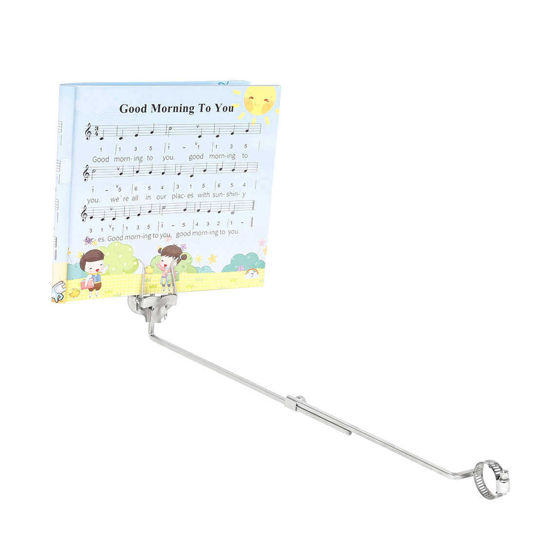 便携式长笛乐器乐谱夹行进曲谱架可调节演奏练习琴谱架子管乐配件