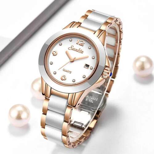 Fashion Women Watch Rose Gold Ladies Bracelet Watches Girl R