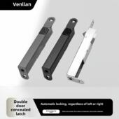 双开门自动暗插销门栓304不锈钢拉丝暗插销消防门防火通道门插销