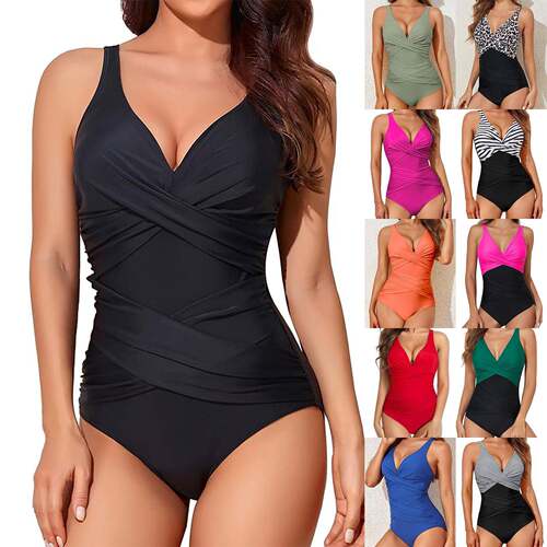 Summer Womens Tummy Control Swimsuits One Bathing Suit Front