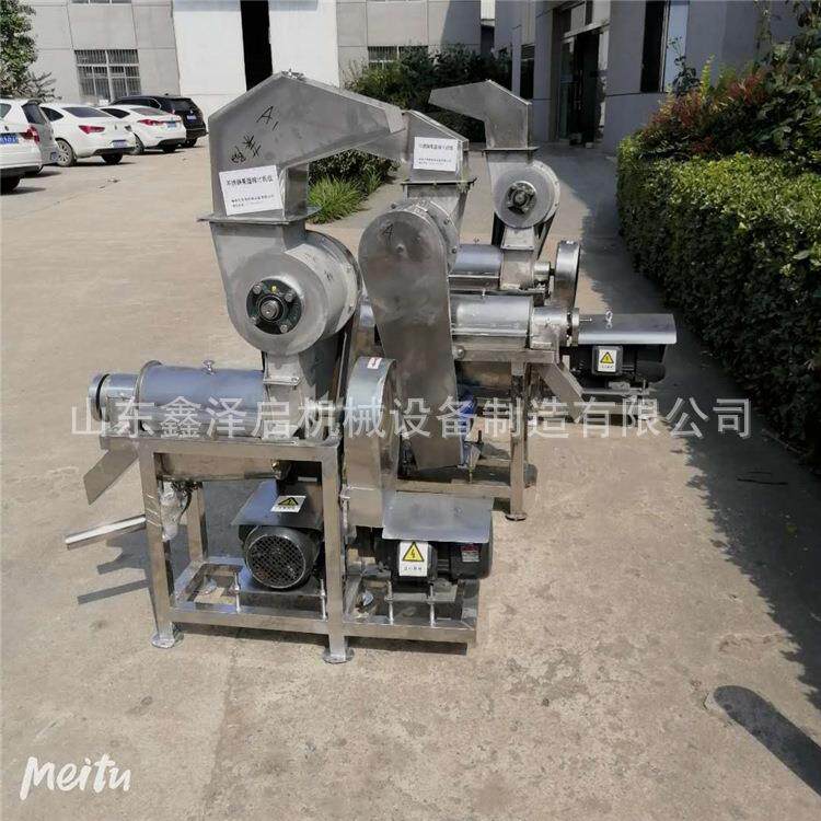 大型水果榨汁机菠萝苹果柠檬破碎压榨机生姜洋葱渣汁分离压汁机