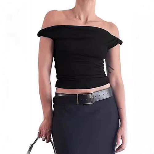 Women's T-shirt, tank top, camisole, crop top with exposed