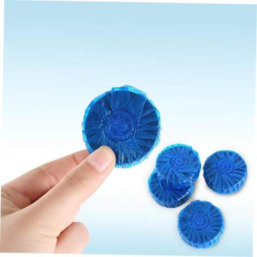 60pcs Blue Bubble Automatic Toilet Cleaner Tablet Blocks Loo