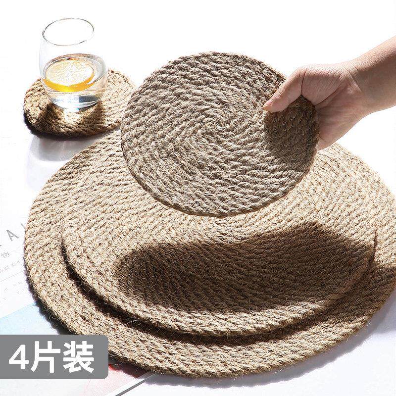 花盆垫子布艺热垫桌面隔热垫家用碗垫杯垫花瓶垫圆形餐桌垫托盘垫
