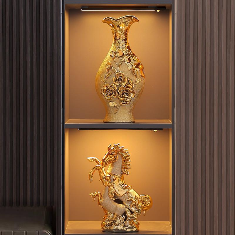 欧式餐桌花瓶摆件插花客厅装饰玄关办公室酒店陶瓷摆设高档工艺品