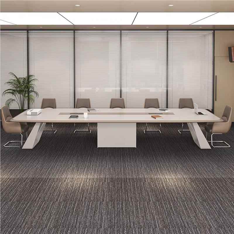 大型烤漆会桌长桌简约议现议代办会室洽谈接待桌01051时公尚长条