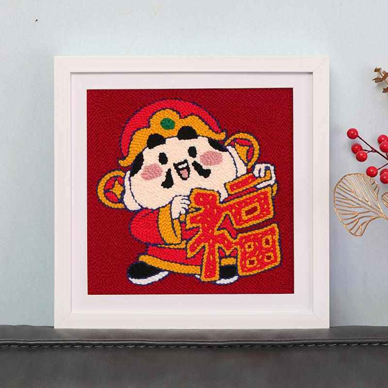 戳戳绣diy手工材料包刺绣财神福字挂画过年装饰画戳戳乐新年礼物,居家布艺,戳戳绣,淘宝优惠券,粉丝福利购,淘宝优惠卷