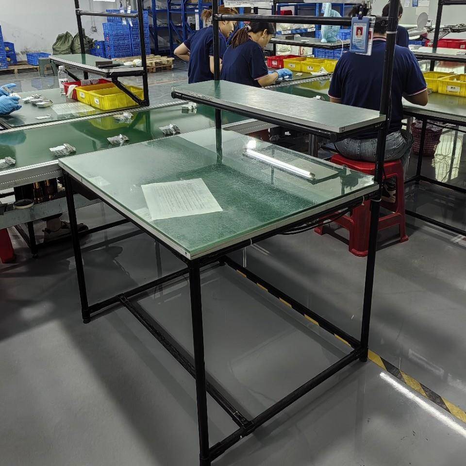 直销黑色精益管工作台非标制作流水线操作台耐用多功能