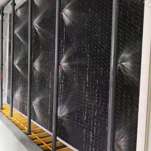 畜禽舍净化除臭设备镀锌板除臭水帘湿帘片猪舍塑料黑色挡水帘