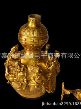 德缘居铜葫芦八仙葫芦摆件八仙过海葫芦家居装饰品店铺开业礼品