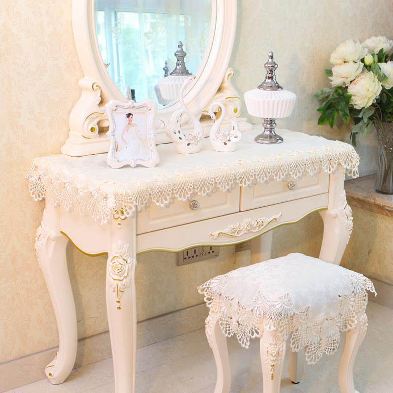 欧式梳妆台蕾丝防尘盖巾布艺化妆台电脑桌书桌布电视柜鞋柜桌垫子,居家布艺,桌布,淘宝优惠券,粉丝福利购,淘宝优惠卷