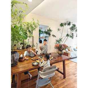 高档家用实木餐桌胡桃木长方形餐桌椅组合客厅原书木大黑板桌工桌
