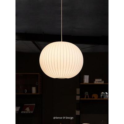 北欧Hman Miller布艺蚕丝吊灯设计师款简约客厅卧室餐厅吊灯