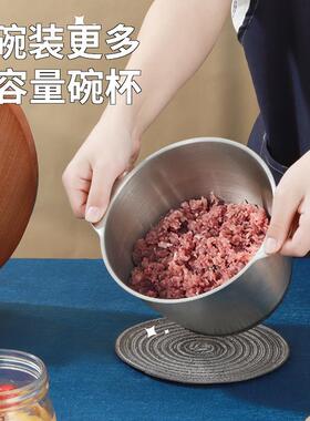 白色菜馅机小型电动打肉碎肉绞菜馅双搅拌叶片双档家用厨房绞肉机