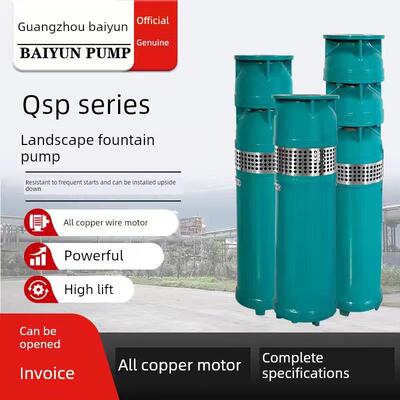 广州白云泵业喷泉泵QSP铸铁不锈钢景观喷泉泵别墅喷泉专用潜水泵
