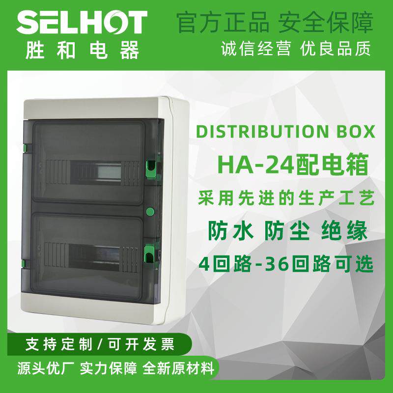 H-2闸4防水空开盒子户外配雨HA—24电箱室外A防塑料空气开关盒明